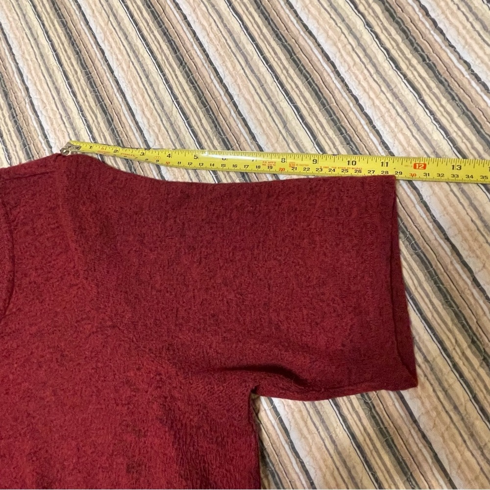 Torrid Women’s 18/20 Super Soft Plush Red Short Sleeve Knee Length Knit Dress - Picture 11 of 12